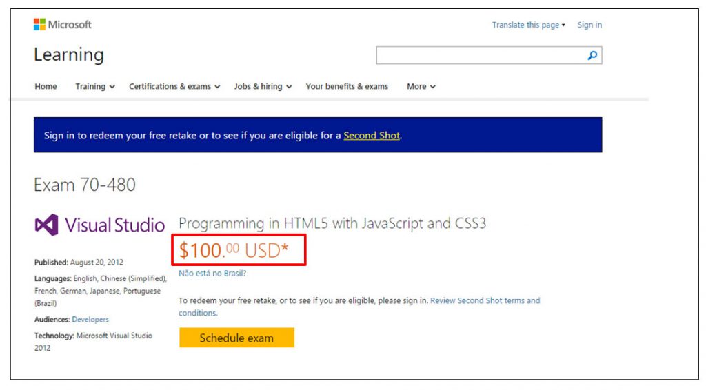 Certificação Microsoft Pearson Vue Vianna Jr passo 4