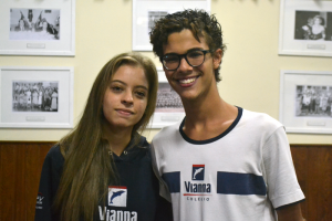 Pedro e Isabela, estudantes do Vianna Júnior